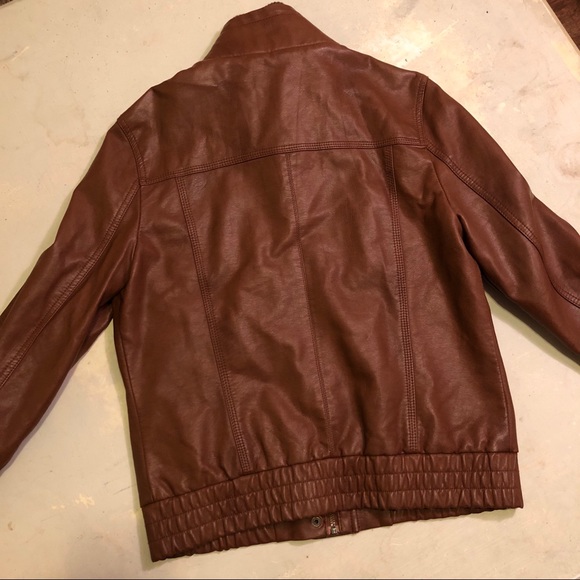 American Rag Jackets & Coats American Rag Brown Faux Leather Bomber